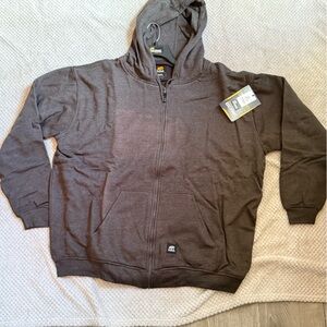 Men's Brown Zip-Up Sweater